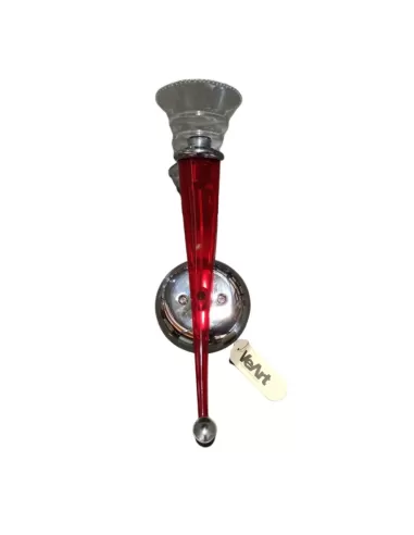 Artemide ducale/p1cr ducale wall 1 wandleuchte rote glasstruktur chrom 1x60w e14